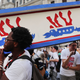Black Lives Matter protesters hold a wooden coffin with an upside down donkey representing the Democratic party in downtown Philadelphia during the Democratic National Convention (DNC) on July 26, 2016 in Philadelphia, Pennsylvania